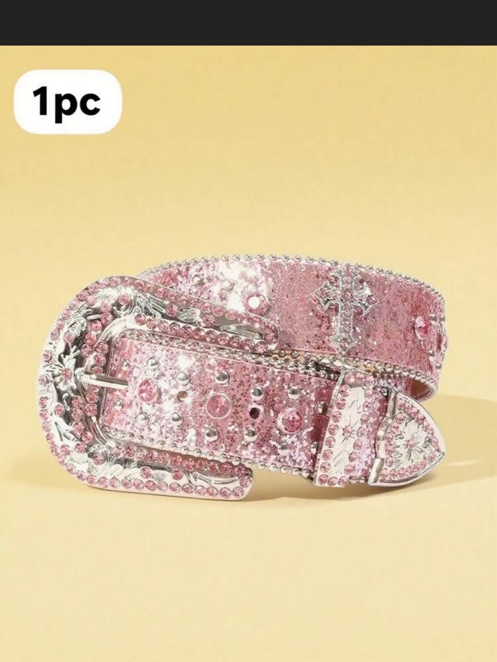 Pink Rhinestone Belt